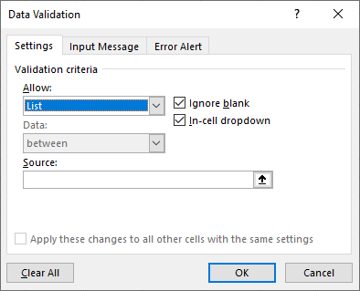 استفاده از ابزار Data Validation در اکسل